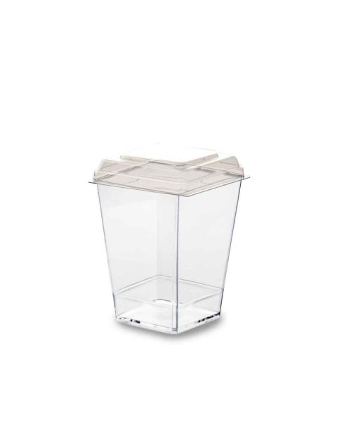 Monoporzioni Poloplast Kubik 60cc trasparenti con coperchio