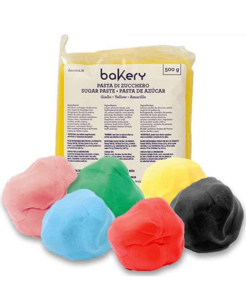 Pasta di zucchero colorata professionale 500 g Bakery