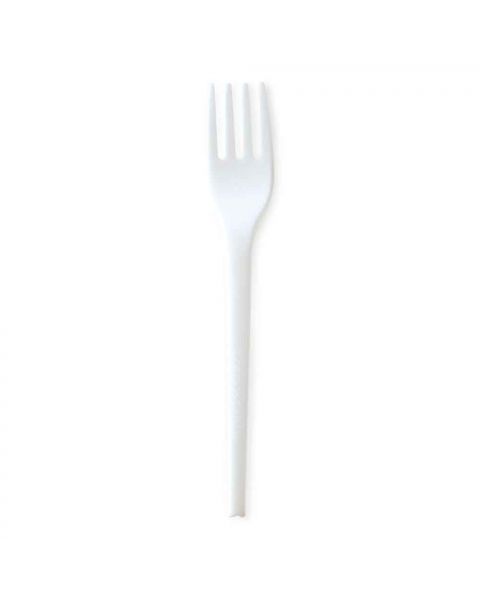 Forchette in CPLA compostabile bianche 16,5 cm