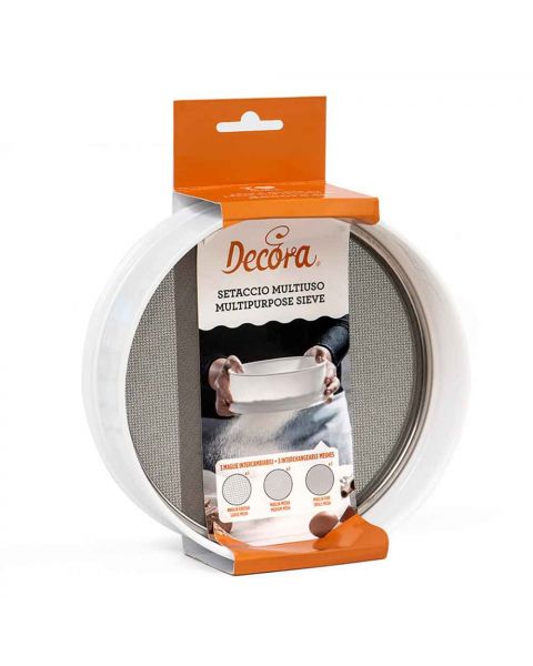 Setaccio rotondo 3 reti acciaio intercambiabili Ø20 x h 7 cm Decora