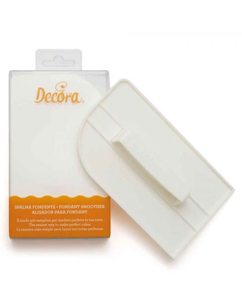 Spatola smoother spalma fondente Decora in plastica bianca 16 x 9,5 cm