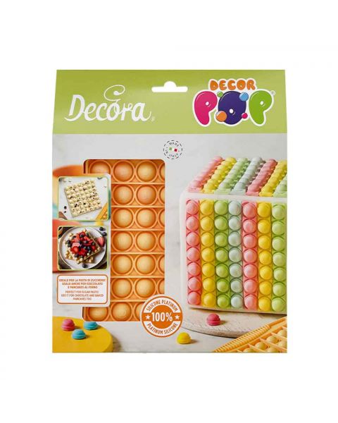 Stampo antiaderente in silicone Decorpop Quadrato 18,5x17cm Decora