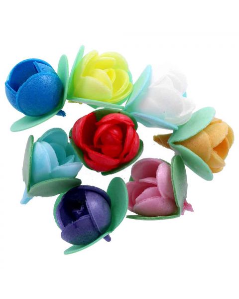 Boccioli di cialda ostia colorati per decorazione torte 4 pz.
