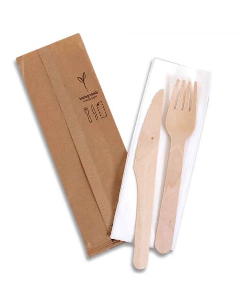 50 Bis posate imbustate Ecowood