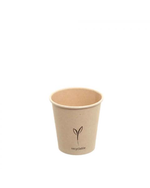 50 Bicchieri da caffè in cartoncino naturale Bamboo 80 ml riciclabili