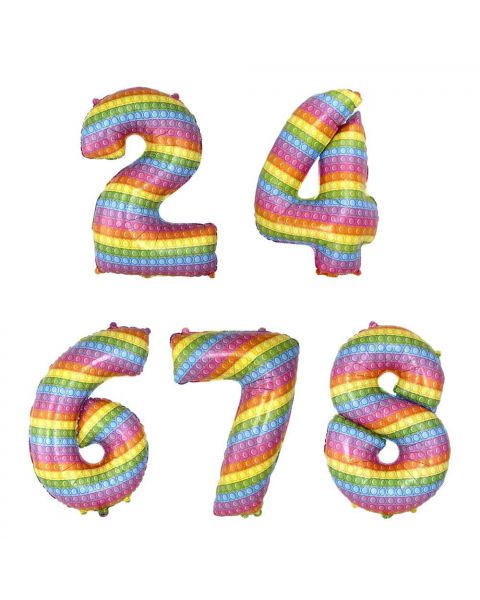Palloncino Mylar Numeri Pop It Grandi 33″ 85 cm