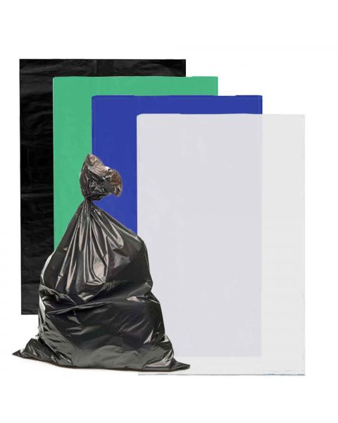 10 Sacchi spazzatura extra resistenti in plastica LDPE 90 x 120 cm