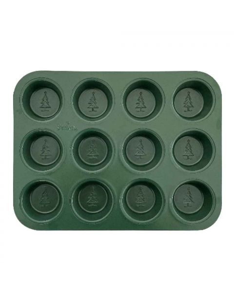 Teglia 12 muffin Ø5 cm Verde Natale