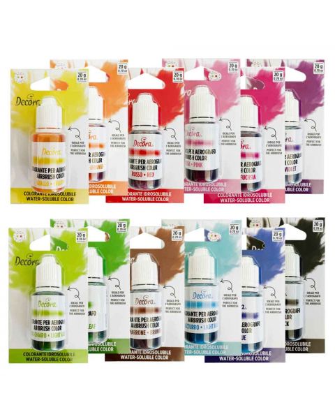 Colorante liquido idrosolubile per aerografo 20 g Decora