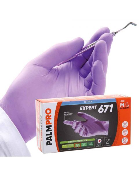 100 Guanti nitrile viola Icoguanti PalmPro Expert 671