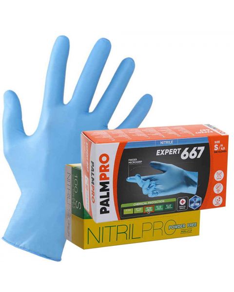 Guanti nitrile Nitril Pro senza polvere azzurri taglie a scelta