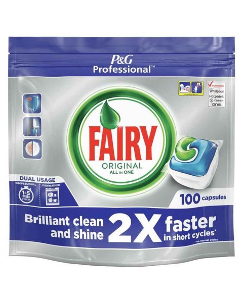 Fairy Original All in One pastiglie per lavastoviglie professionali e domestiche 100caps