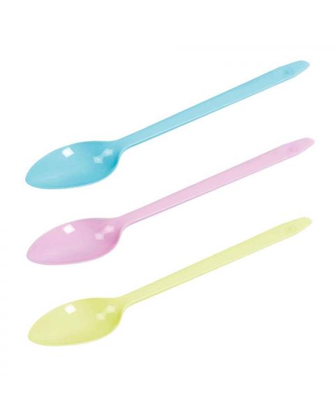 200 Cucchiaini per granita PLA compostabile giallo lilla e celeste 19cm