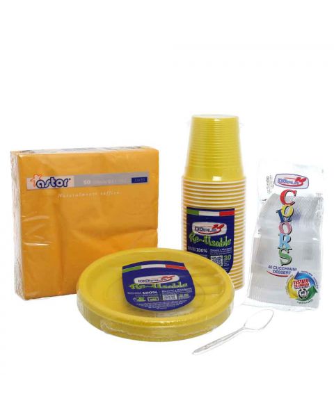 Set da dolce giallo