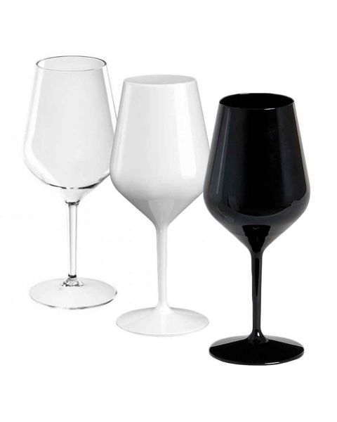 Set 6 Bicchieri Calici da vino e Cocktail infrangibili lavabili 470cc