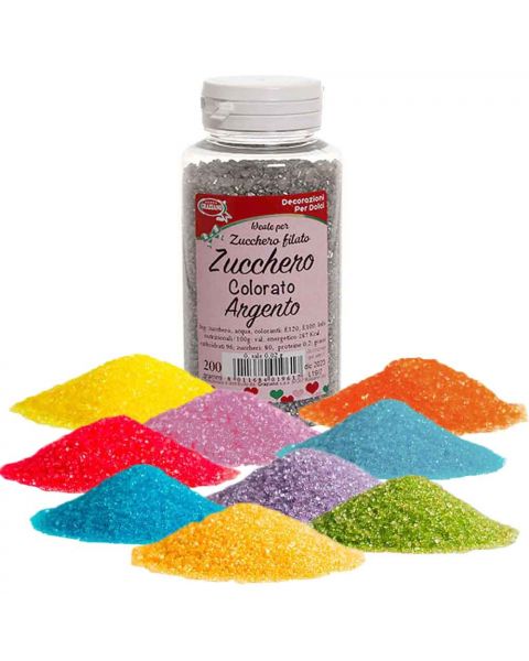 Cristalli di zucchero colorato vari colori 200 g