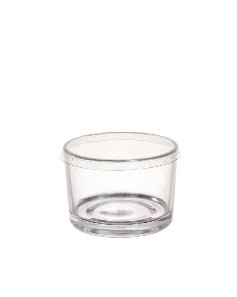 Coppe Charlotte riutilizzabili trasparenti 180 ml con coperchio piatto