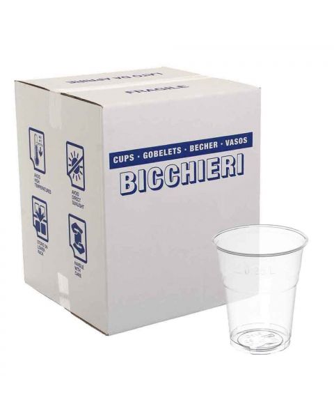 1250 Bicchieri Kristal monouso in plastica PET trasparente 300cc