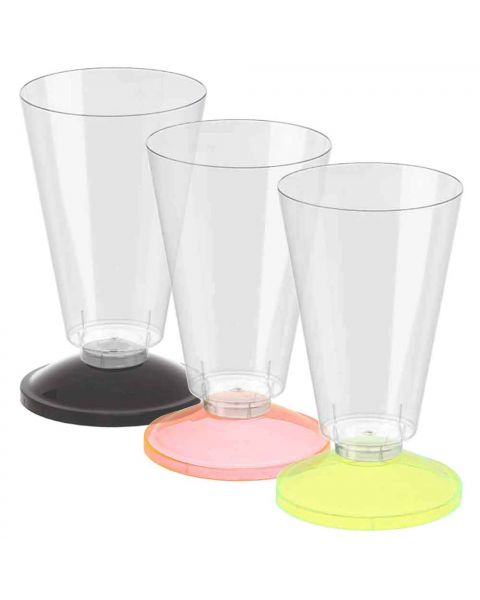100 Coppe per gelato Marianna con basi assortite nero, arancio fluo e giallo fluo