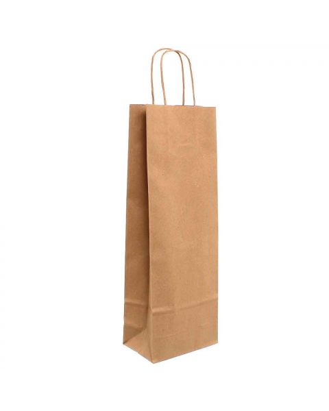 250 Shopper buste in carta avana per bottiglie 14x8 h38,5 cm