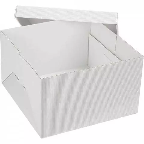 Box Quadrato Per Torte Alte 37cm Cartone Bianco In Offerta Papolab
