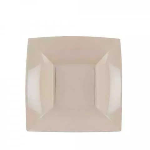 Piatti Fondi Di Plastica Lavabili Da Microonde 18x18 Tortora Papolab