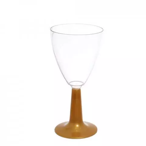 Calici Bassi In Plastica Da Acqua O Vino Con Base Oro Papolab