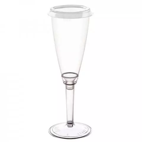 Flutes Trasparenti Calici In Plastica Con Tappo Coperchio Papolab