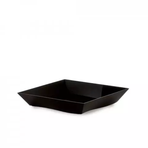 Piatti Di Plastica Rigida Quadrati Eleganti Vanity Nero Papolab