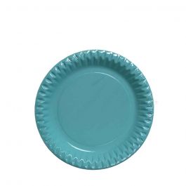 Piatti di carta colorati azzurri DOpla Ø23 per compleanni piatti di plastica rigida trasparenti celesti